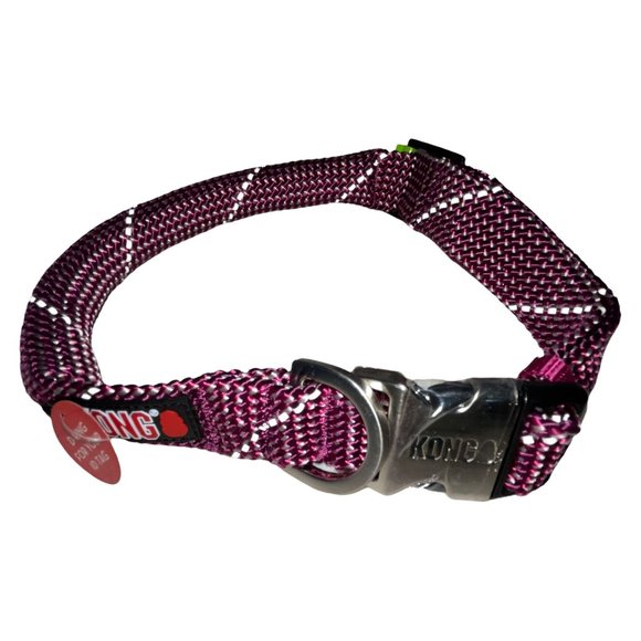 NWT Kong Rope Collar Reflective Stitching D-Ring Buckle Padded Dog XL 24-30" - Picture 5 of 5